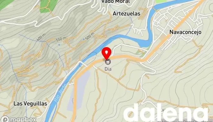 mapa de Supermercados Dia Supermercado, Pescadería en Navaconcejo