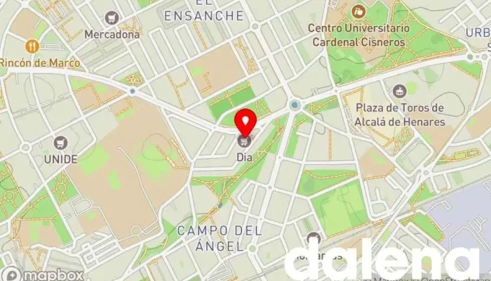mapa de Supermercados Dia Supermercado, Panadería, Carnicería, Tienda de alimentación, Tienda de congelados, Servicio de entrega de compra a distancia, Tienda de productos para mascotas, Mercado de productos agrícolas en Alcalá de Henares