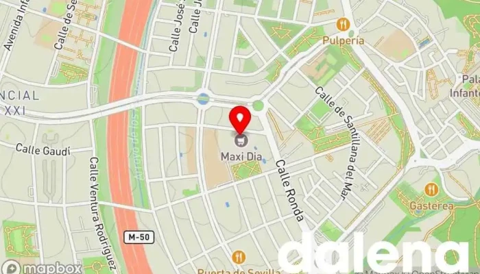mapa de Supermercados Dia Supermercado, Panadería, Carnicería, Tienda de alimentación, Tienda de congelados, Servicio de entrega de compra a distancia, Tienda de productos para mascotas, Mercado de productos agrícolas en Boadilla del Monte