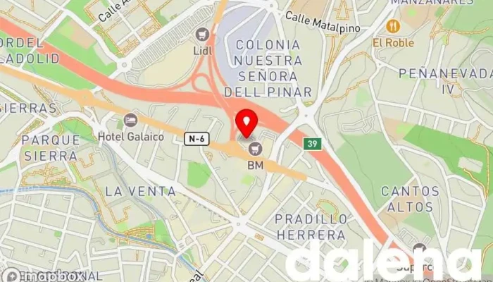 mapa de Supermercados Dia Supermercado, Panadería, Carnicería, Tienda de alimentación, Tienda de congelados, Servicio de entrega de compra a distancia, Tienda de productos para mascotas, Mercado de productos agrícolas en Collado Villalba
