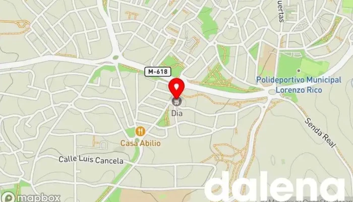 mapa de Supermercados Dia Supermercado, Panadería, Carnicería, Tienda de alimentación, Tienda de congelados, Servicio de entrega de compra a distancia, Tienda de productos para mascotas, Mercado de productos agrícolas en Colmenar Viejo