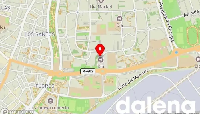 mapa de Supermercados Dia Supermercado, Panadería, Carnicería, Tienda de alimentación, Tienda de congelados, Servicio de entrega de compra a distancia, Tienda de productos para mascotas, Mercado de productos agrícolas en Leganés