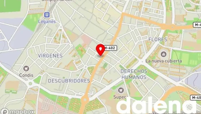 mapa de Supermercados Dia Supermercado, Panadería, Carnicería, Tienda de alimentación, Tienda de congelados, Servicio de entrega de compra a distancia, Tienda de productos para mascotas, Mercado de productos agrícolas en Leganés