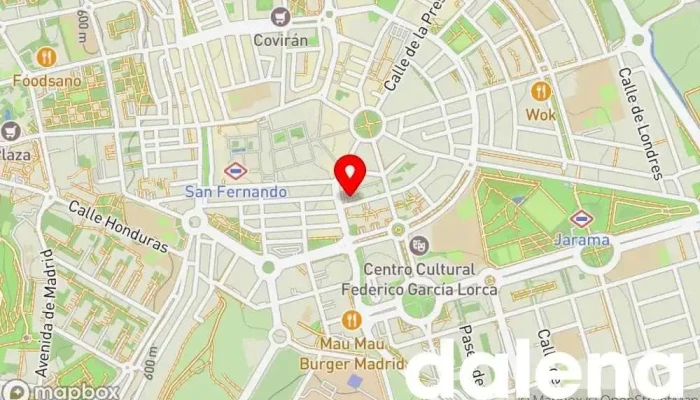mapa de Supermercados Dia Supermercado, Panadería, Carnicería, Tienda de alimentación, Tienda de congelados, Servicio de entrega de compra a distancia, Tienda de productos para mascotas, Mercado de productos agrícolas en San Fernando de Henares