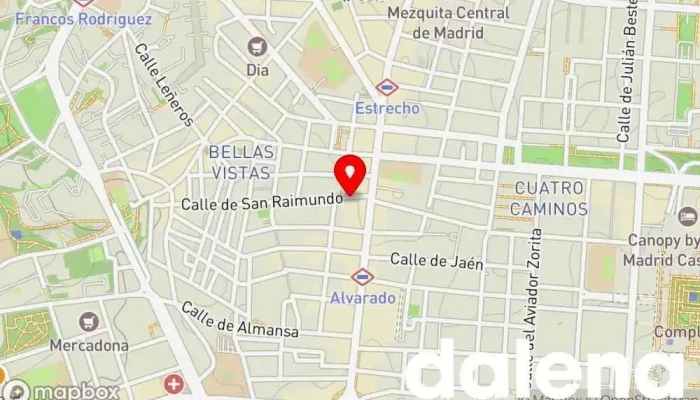 mapa de Supermercados Dia Supermercado, Panadería, Carnicería, Tienda de alimentación, Tienda de congelados, Servicio de entrega de compra a distancia, Tienda de productos para mascotas, Mercado de productos agrícolas en Madrid