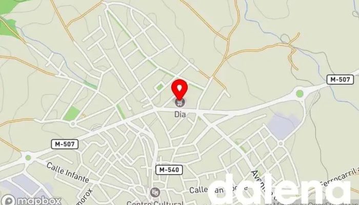 mapa de Supermercados Dia Supermercado, Panadería, Carnicería, Tienda de alimentación, Tienda de congelados, Servicio de entrega de compra a distancia, Tienda de productos para mascotas, Mercado de productos agrícolas en Villa del Prado