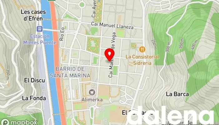 mapa de Supermercados Dia Supermercado en Mieres