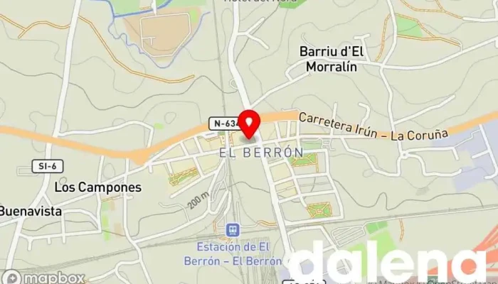 mapa de Supermercados Dia Supermercado, Carnicería, Pescadería en El Berrón