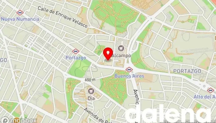 mapa de Zona comercial Albufera Plaza Centro comercial, Supermercado en Madrid